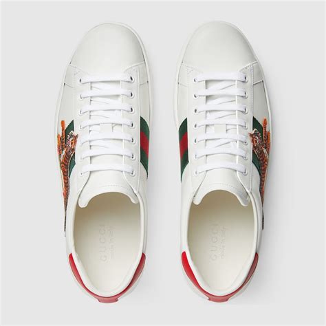 gucci ace tiger on feet|ace sneakers gucci.